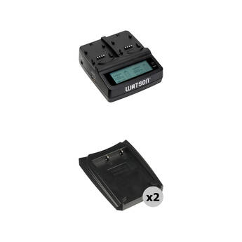 Watson Duo LCD Charger Kit with 2 Battery Adapter Plates for NP-W126