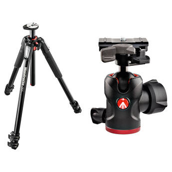 Manfrotto MT055XPRO3 Aluminum Tripod and 494 Ball Head with 200PL-PRO Quick Release Plate Kit