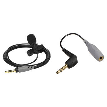 RODE smartLav+ Lavalier Condenser Microphone Kit with SC3 3.5mm TRRS to TRS Adapter