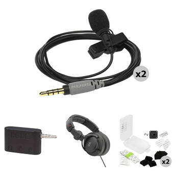RODE smartLav+ Two Person Hidden Lavalier Interviewer Kit for Mobile Devices (Black)