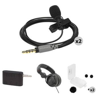 RODE smartLav+ Two-Person Lavalier Outdoor Interviewer Kit for Mobile Devices (Black)