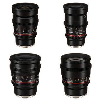 Rokinon 24, 35, 50, 85mm T1.5 Cine DS Lens Bundle for Sony E-Mount