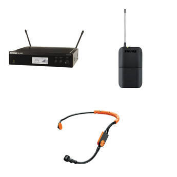 Shure BLX14R/SM31 Rackmount Wireless Cardioid Fitness Headset Microphone Kit (H10: 542 to 572 MHz)