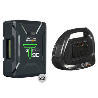 Anton/Bauer Titon 90 2-Battery Kit with Performance Series Dual Charger (Gold Mount)