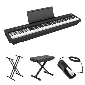Roland FP-30X Value Bundle with Digital Piano, X-Stand, Pedal, and X-Bench (Black)