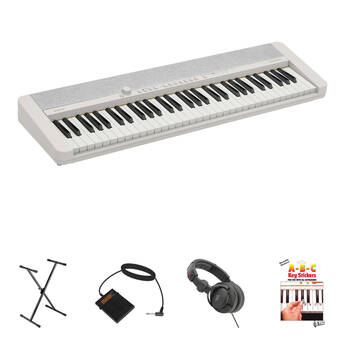 Casio CT-S1 61-Key Portable Digital Piano Essentials Kit (White)