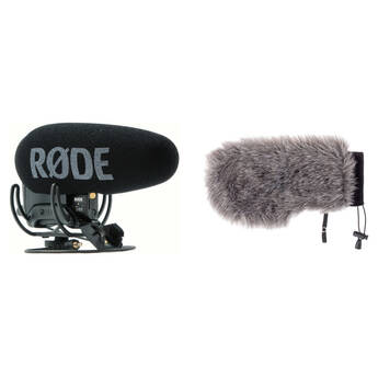 RODE VideoMic Pro+ Camera-Mount Shotgun Microphone Kit with Auray Custom Windshield