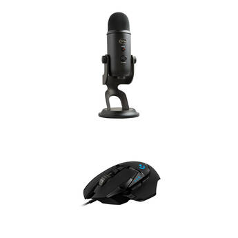 Blue Yeti Microphone & G502 HERO Gaming Mouse Value Kit (Blackout Mic)