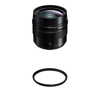 Panasonic Leica DG Summilux 12mm f/1.4 ASPH. Lens with UV Filter Kit
