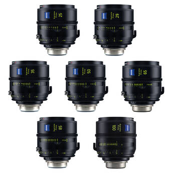 ZEISS Supreme Prime 7 Lens Kit of 25, 29, 35, 50, 65, 85, 100mm (Feet, PL Mount)