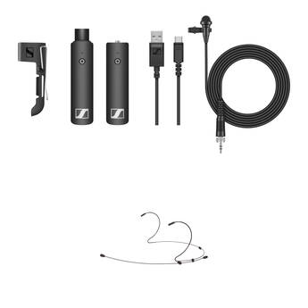 Sennheiser XSW-D LAVALIER SET Digital Wireless Lavalier and Black Headset Microphone System Kit (2.4 GHz)