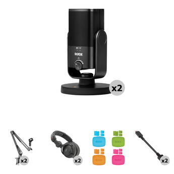 RODE NT-USB Mini 2-Person Podcast Recording Kit