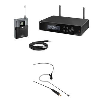 Sennheiser XSW2-CI1 Rackmount Wireless Omni Earset Microphone System Kit (Black, A: 548 to 572 MHz)