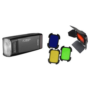 Godox AD200Pro Pocket Flash with Barndoors Kit