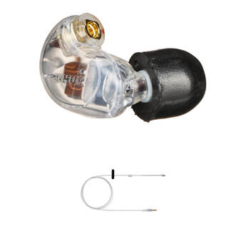 Shure SE425-CL-Right Side Earphone Kit with Coiled IFB Earphone Cable (Clear)