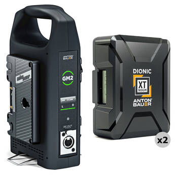 Anton/Bauer Dionic XT90 2-Battery Kit with GM2 Dual-Bay Charger (Gold Mount)