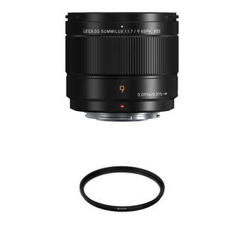 Panasonic Leica DG Summilux 9mm f/1.7 ASPH. Lens with UV Filter Kit (Micro Four Thirds)