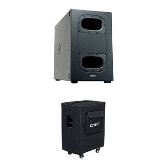QSC KS212C - Dual 12" Powered Subwoofer Kit with Padded Cover