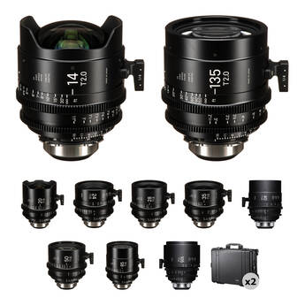 Sigma T1.5/T2 Cine FF High-Speed Art Prime 10-Lens Set (PL, Feet)
