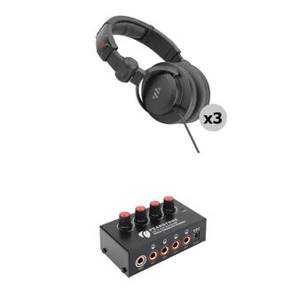 Polsen HPC-A30-MK2 Headphone Kit with 3 Headphones & Headphone Amplifier