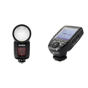 Godox V1 TTL Flash and XProOP Flash Trigger for Olympus and Panasonic