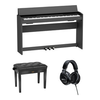 Roland F107 88-Key Digital Piano Kit with Bench and Headphones (Black)