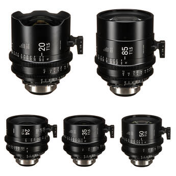 Sigma T1.5 Cine FF High-Speed Art Prime 5-Lens Set (PL, Feet)