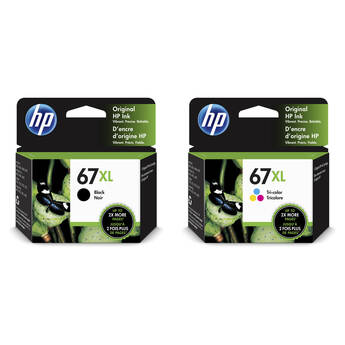 HP 67XL High-Yield Ink Cartridge Set for ENVY 6055 and 6455 All-In-One Printers