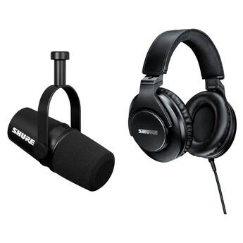 Shure MV7X Podcast XLR Microphone Kit with Headphones