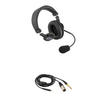 Senal SMH-1010CH Single-Sided Communication Headset with 1/8" Mini-Jack and 3-Pin XLRM Cable for Mixers