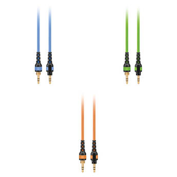 RODE NTH-Cable Kit for NTH-100 Headphones (3-Pack Blue, Green, Orange, 7.9')