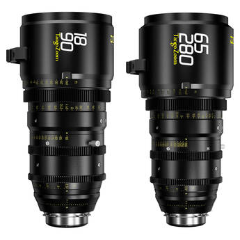DZOFilm Tango 18-90mm T2.9 & 65-280mm T2.9-4 S35 Zoom Lens Bundle (ARRI PL & Canon EF, Feet)