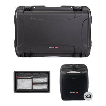 Nanuk 938 Wheeled Hard Case with Lid Organizer and N-Cubiks Inserts