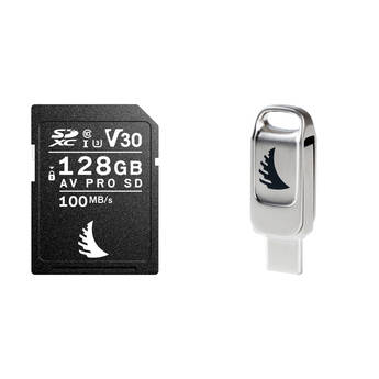 Angelbird 128GB AV Pro UHS-I SDXC Memory Card with 128GB Flash Drive