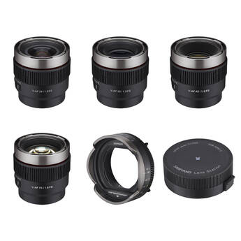 Samyang Cine V-AF T1.9 FE 4-Lens Kit with Focus Adapter & Lens Station (Sony E)