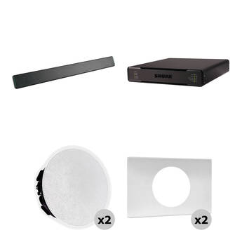 Shure MXA710 Linear Array Microphone Small Room Ecosystem Bundle (Black, 2')