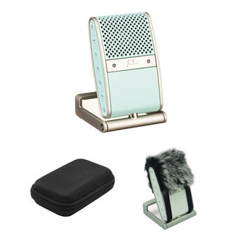 Tula Microphones The Tula Mic Kit with Windshield and Nylon Carry Case (Seafoam)
