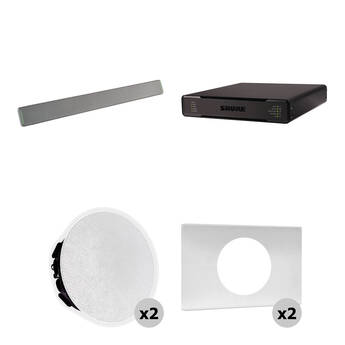 Shure MXA710 Linear Array Microphone Small Room Ecosystem Bundle (Aluminum, 2')