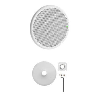 Shure MXA901W-R-PM-1.5-V Ceiling Microphone Pole-Mount Bundle for Medium Conferencing Rooms (White)