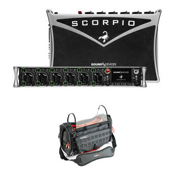Sound Devices Scorpio 32-Channel/36-Track Portable Mixer-Recorder Kit with K-Tek Stingray Bag (Orange Interior)