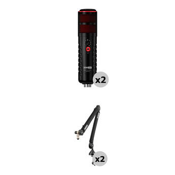 RODE X XDM-100 2-Person Dynamic USB-C Microphone Podcasting Kit with Broadcast Arms