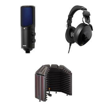 RODE Rode NT-USB+ Professional USB Microphone Kit with Closed-Back Headphones and Reflection Filter