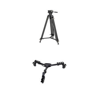 SmallRig Heavy-Duty Video Tripod, Fluid Head, and Dolly Kit