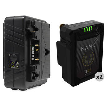 Core SWX NANO Micro 50 2-Battery + Mini Dual Travel Charger Kit (Gold Mount)