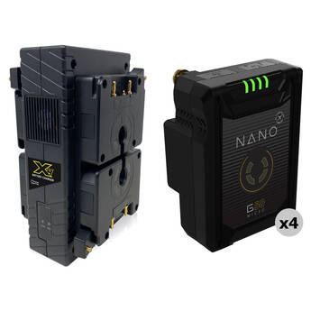 Core SWX NANO Micro 50 4-Battery + Quad Charger Kit (Gold Mount)