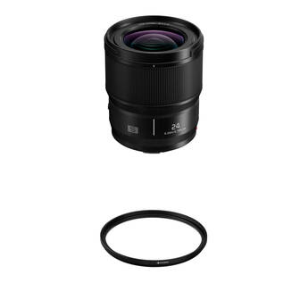 Panasonic LUMIX S 24mm f/1.8 Lens with UV Filter Kit (Leica L)