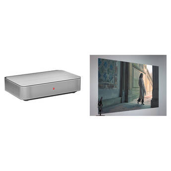 Leica Cine 1 100" 3000-Lumen XPR UHD 4K Ultra Short-Throw Smart Home Theater Projector with 100" Daylight ALR Screen Kit