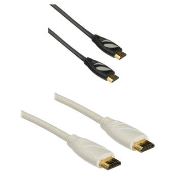 Pearstone High-Speed HDMI Cable with Ethernet Kit (3', 1 Black, 1 White)