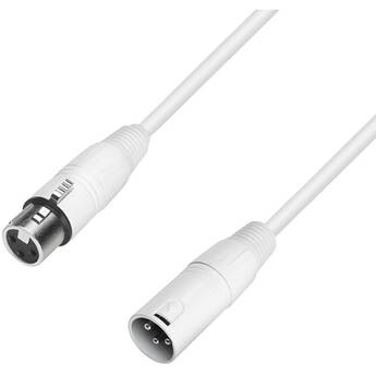 Adam Hall 4 Star MMF 500 XLR-M to XLR-F Microphone Cable (Snow, 15')