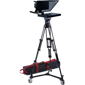 Acebil 21" High-Bright SDI Studio Prompter Kit with Tripod and Dolly